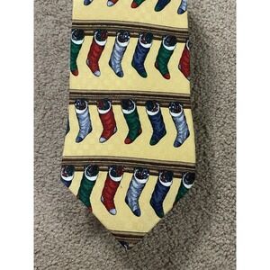 Vintage Rooster Brand Men's Silk Necktie Made‎ USA 58" Long Christmas Stocking